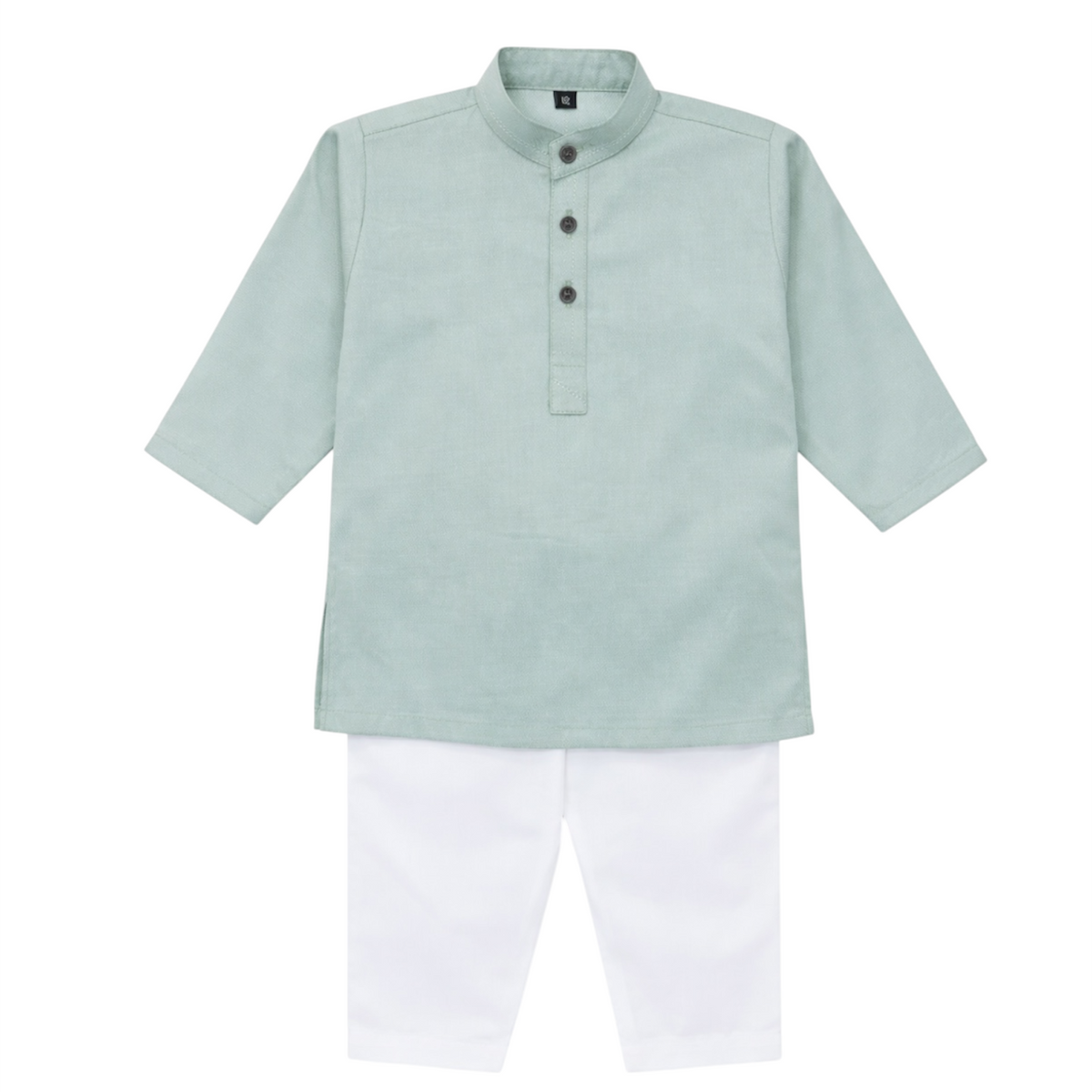 Baby Boy Light Green Cotton Kurta Trouser Set
