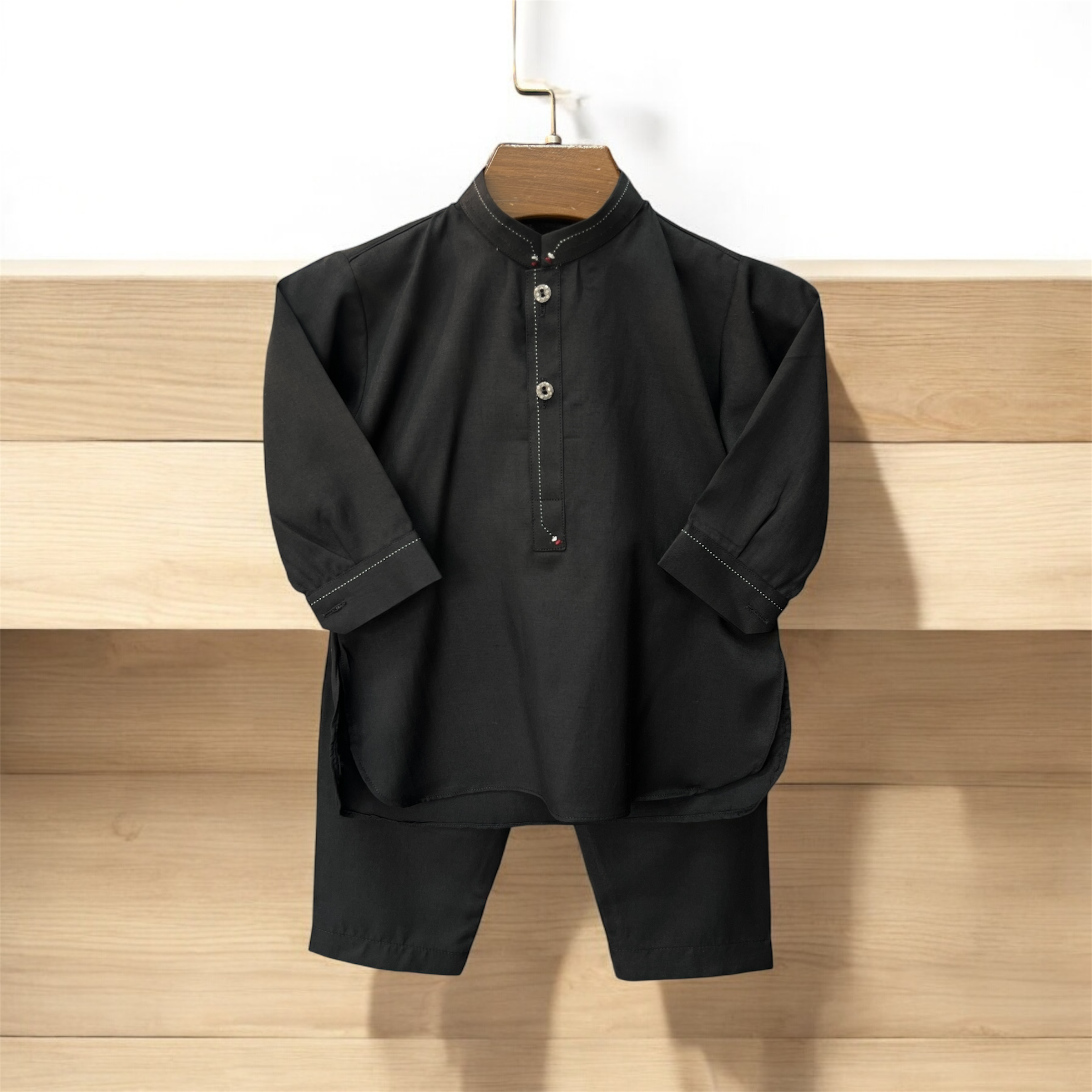 Black Boski Kurta Shalwar
