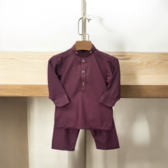 Maroon Kurta Shalwar Set