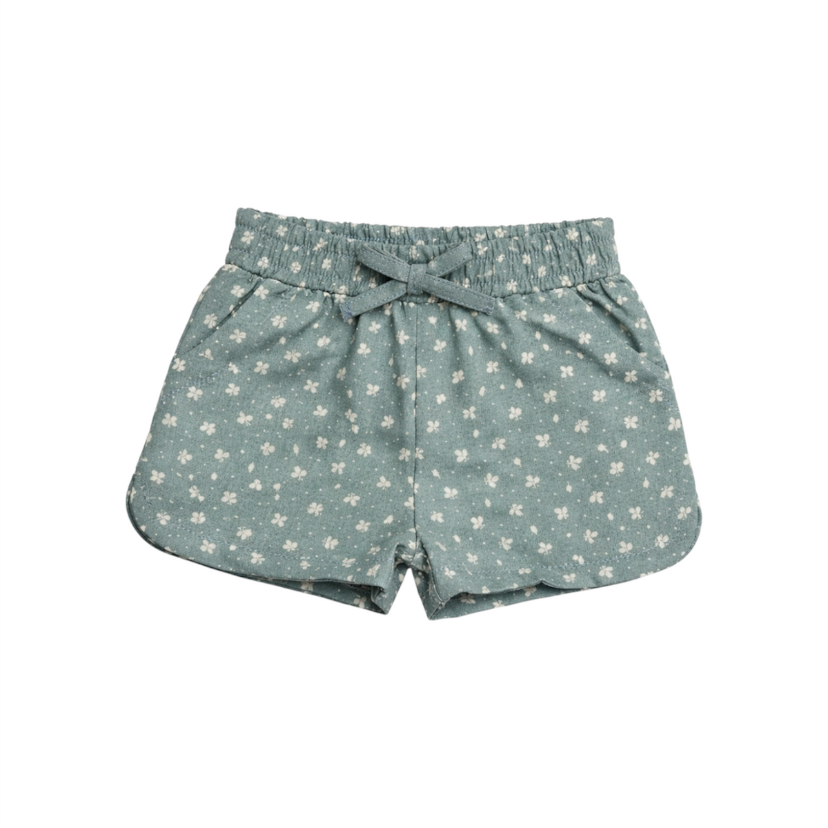 Baby Girl Floral Round Lastic Cotton Shorts