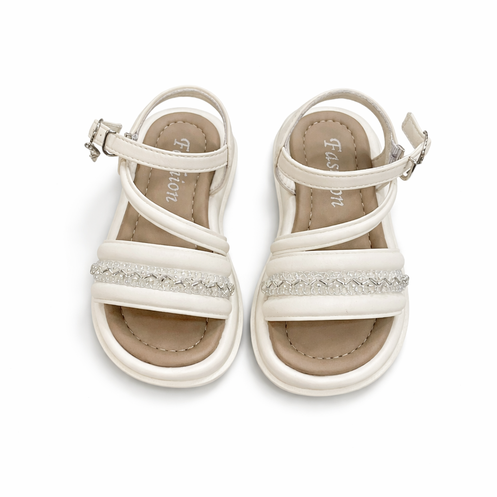 Baby Girl White Strap Sandals