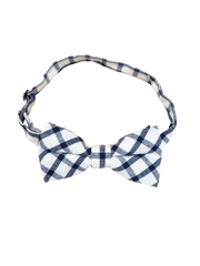 White Checkered Bow Tie
