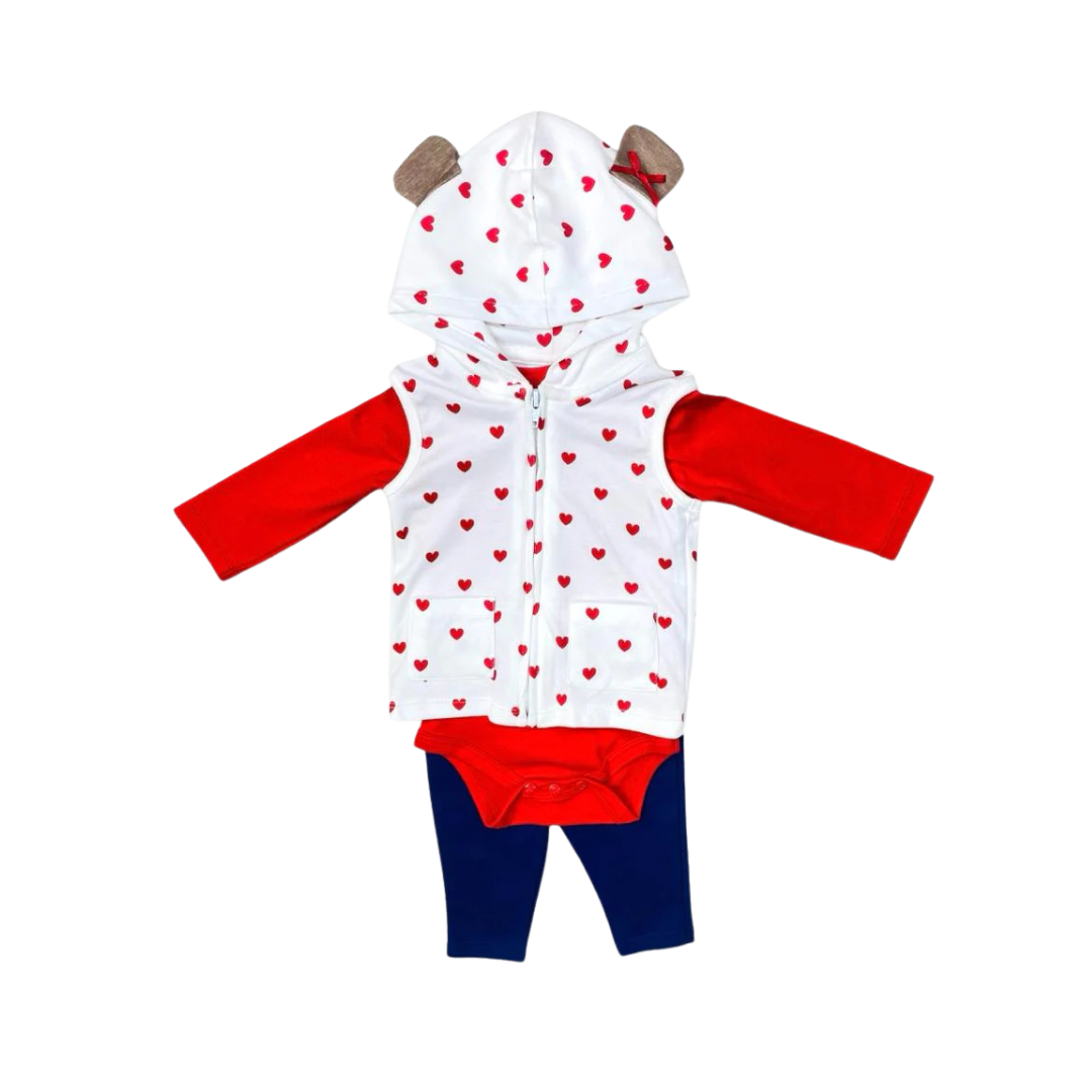 3PC Red Hoodie Suit