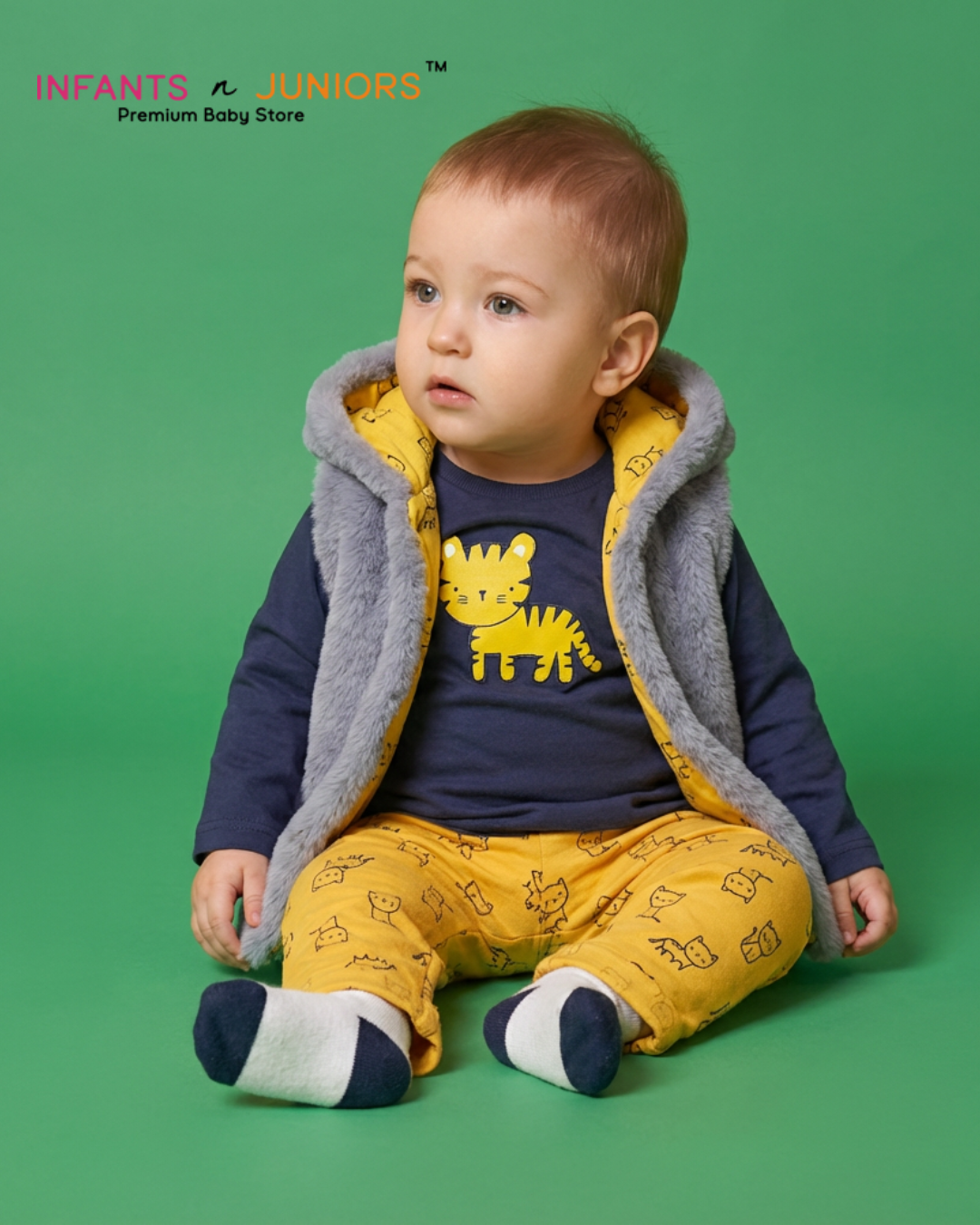 4PC Baby Boy Tiger Suit