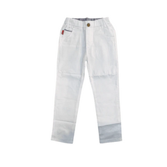 Round Lastic Pant-White