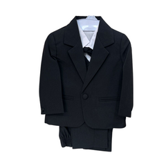 5PC Black Formal Pant Coat