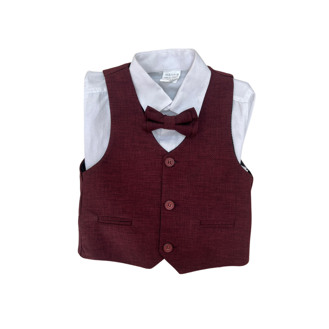 4PC Baby Boy Marron Suit