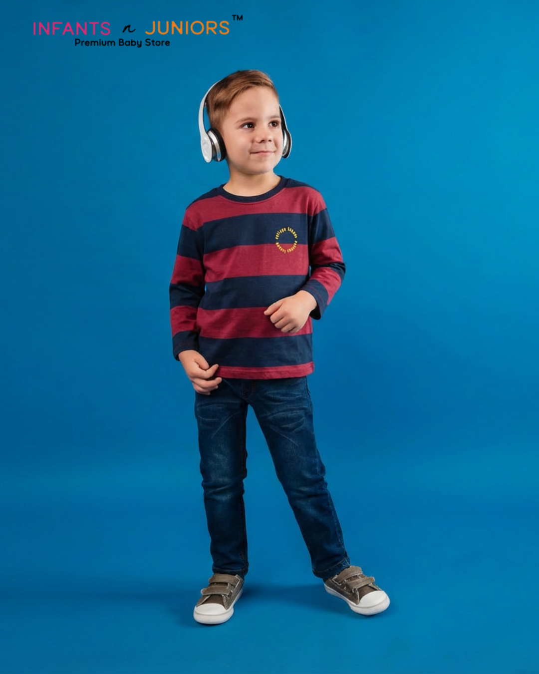 Red Stripes Full Sleeves T-Shirt