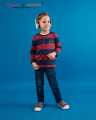 Red Stripes Full Sleeves T-Shirt