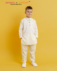 Cream Kurta Shalwar Set
