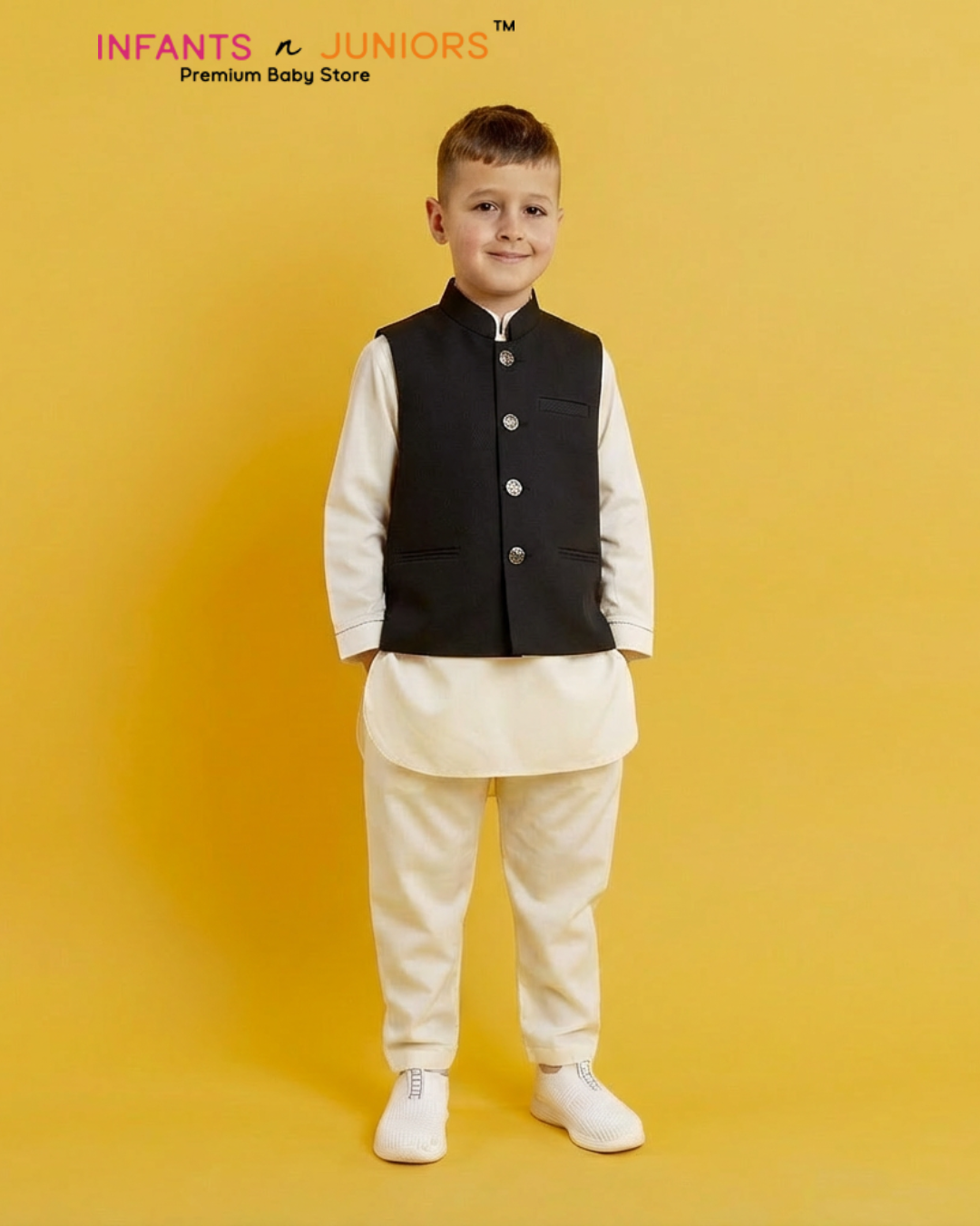 Cream Kurta Shalwar Set