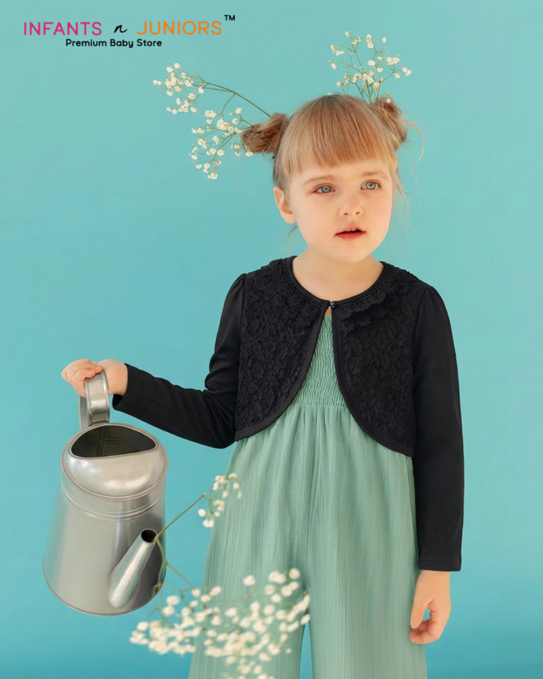 Baby Girl Black Lace Shrug