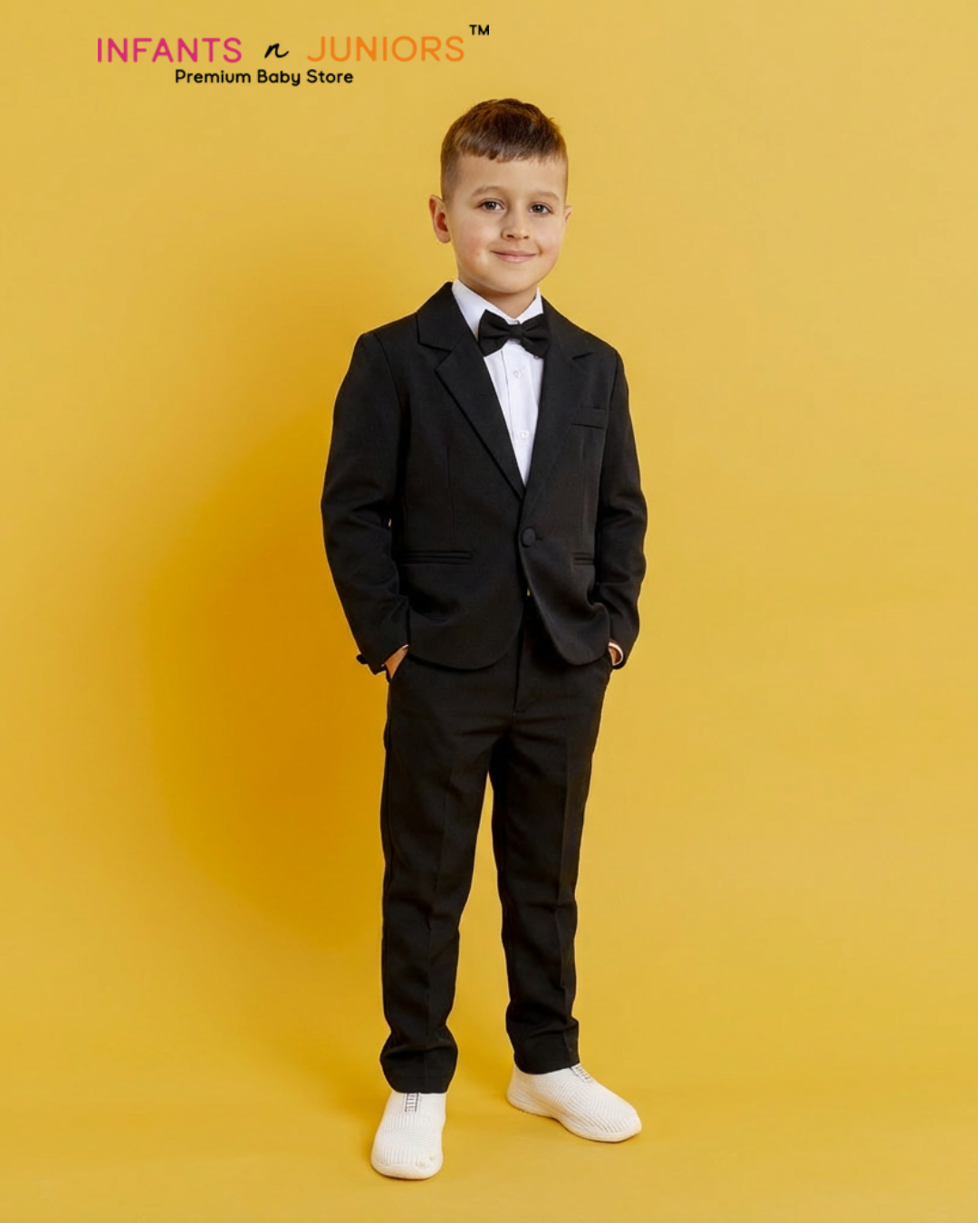 5PC Black Formal Pant Coat