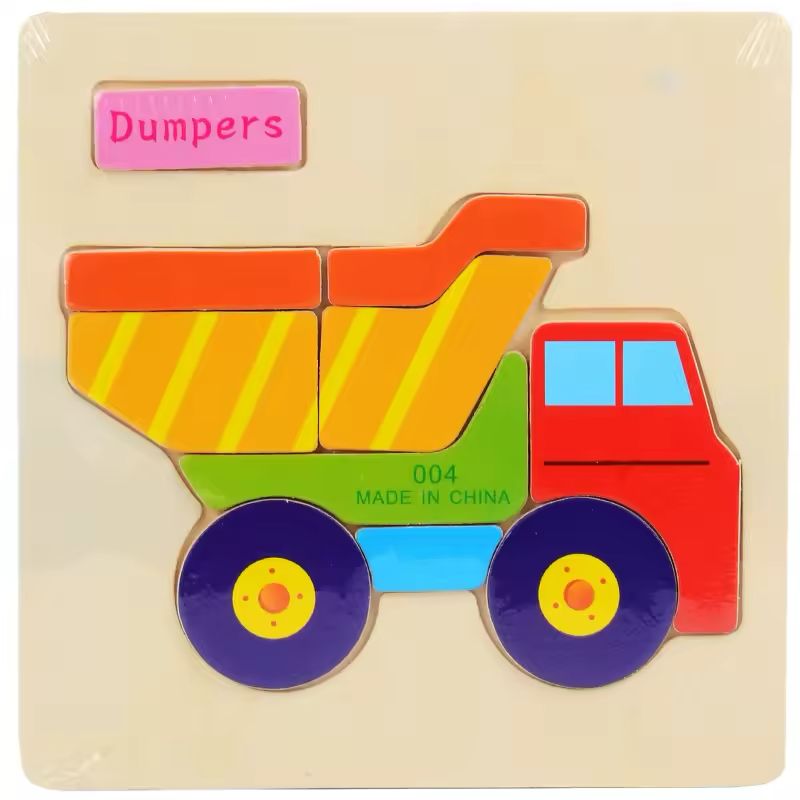 Animal and Vechile Wooden Puzzle Jigsaw Toy