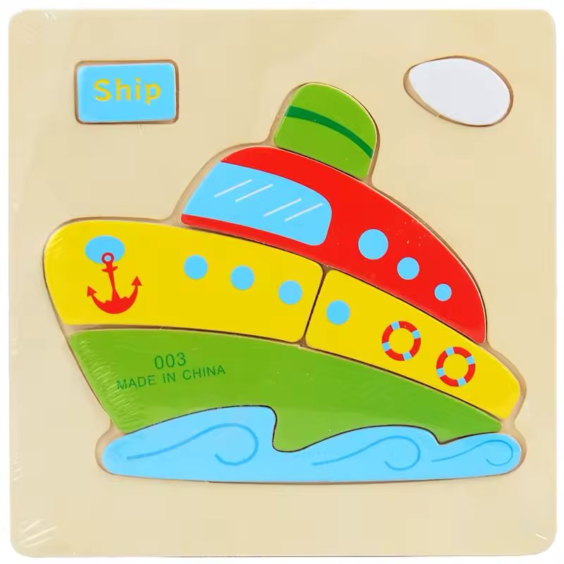 Animal and Vechile Wooden Puzzle Jigsaw Toy