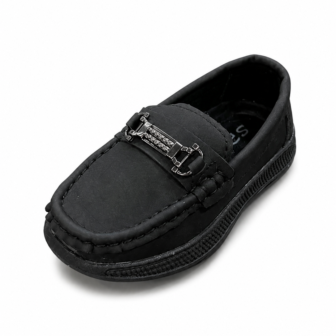 Baby Boy Black Loafers Shoes – Soft Sole Party Wear