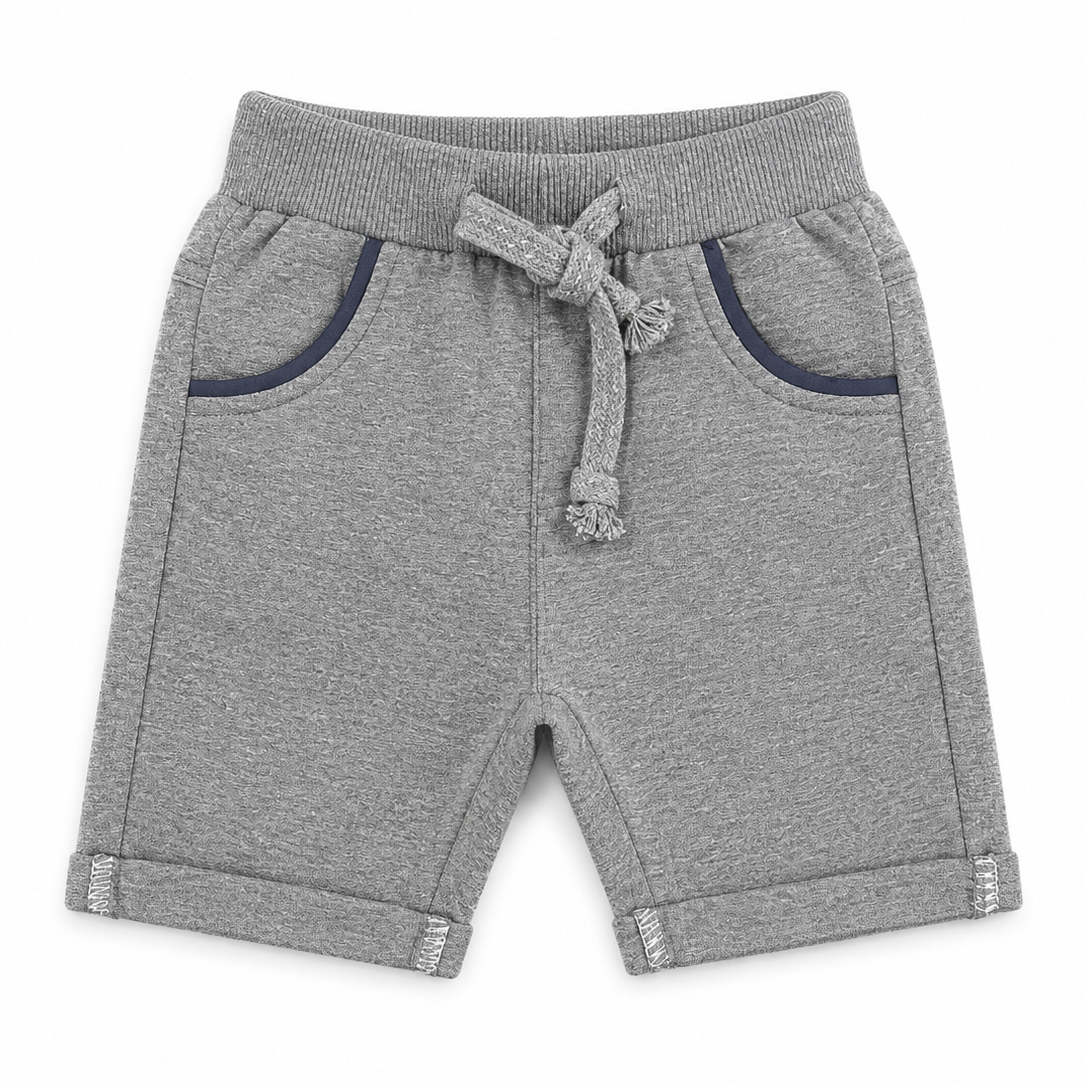 Baby Boy Grey Round Lastic Short
