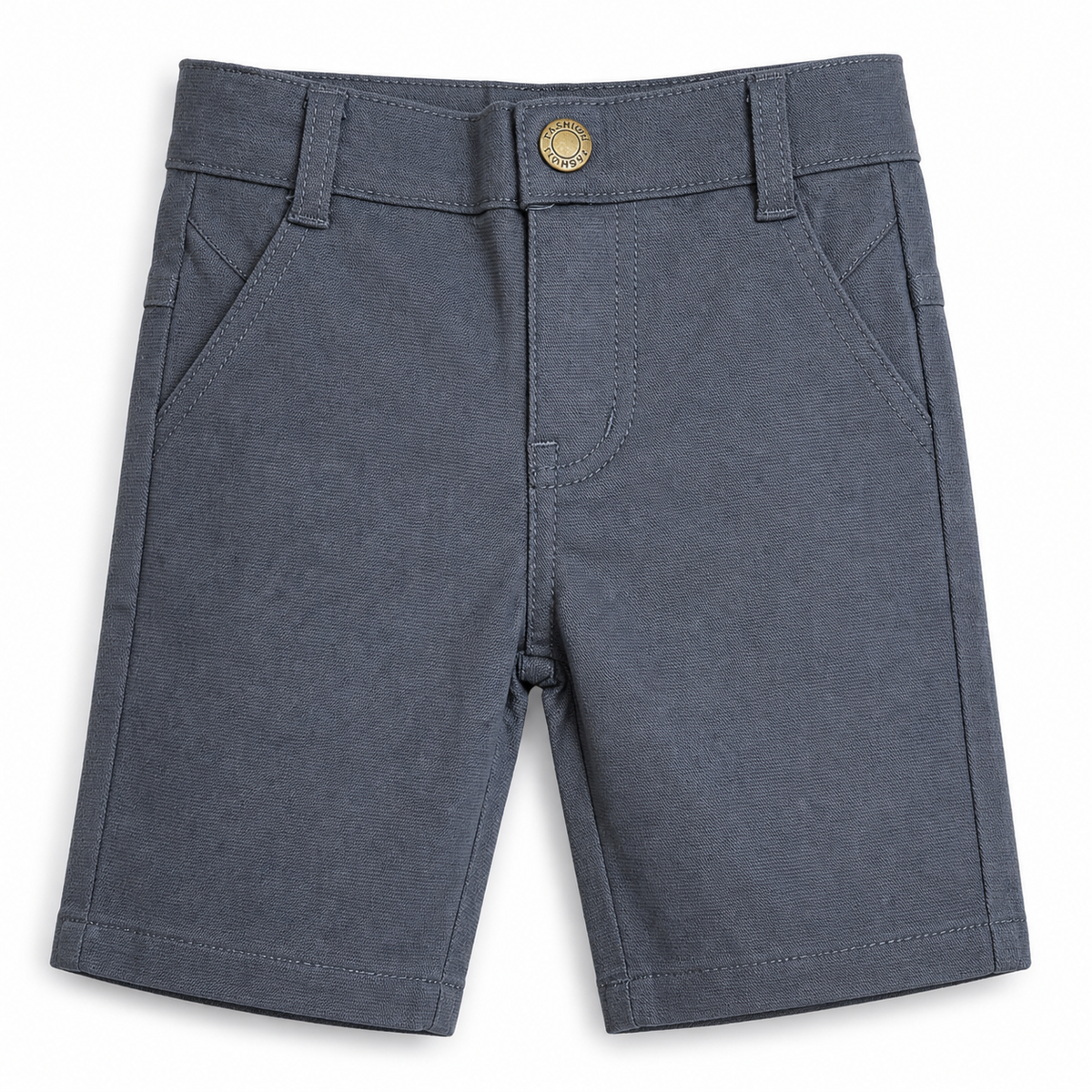 Baby Boy adjustable lastic Shorts - Grey Checkered