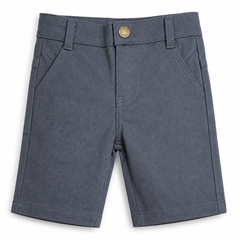 Baby Boy adjustable lastic Shorts - Grey Checkered