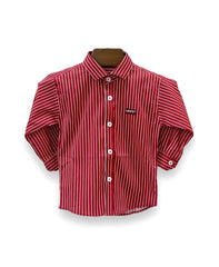 Full Sleeves Red Stripes Shirt