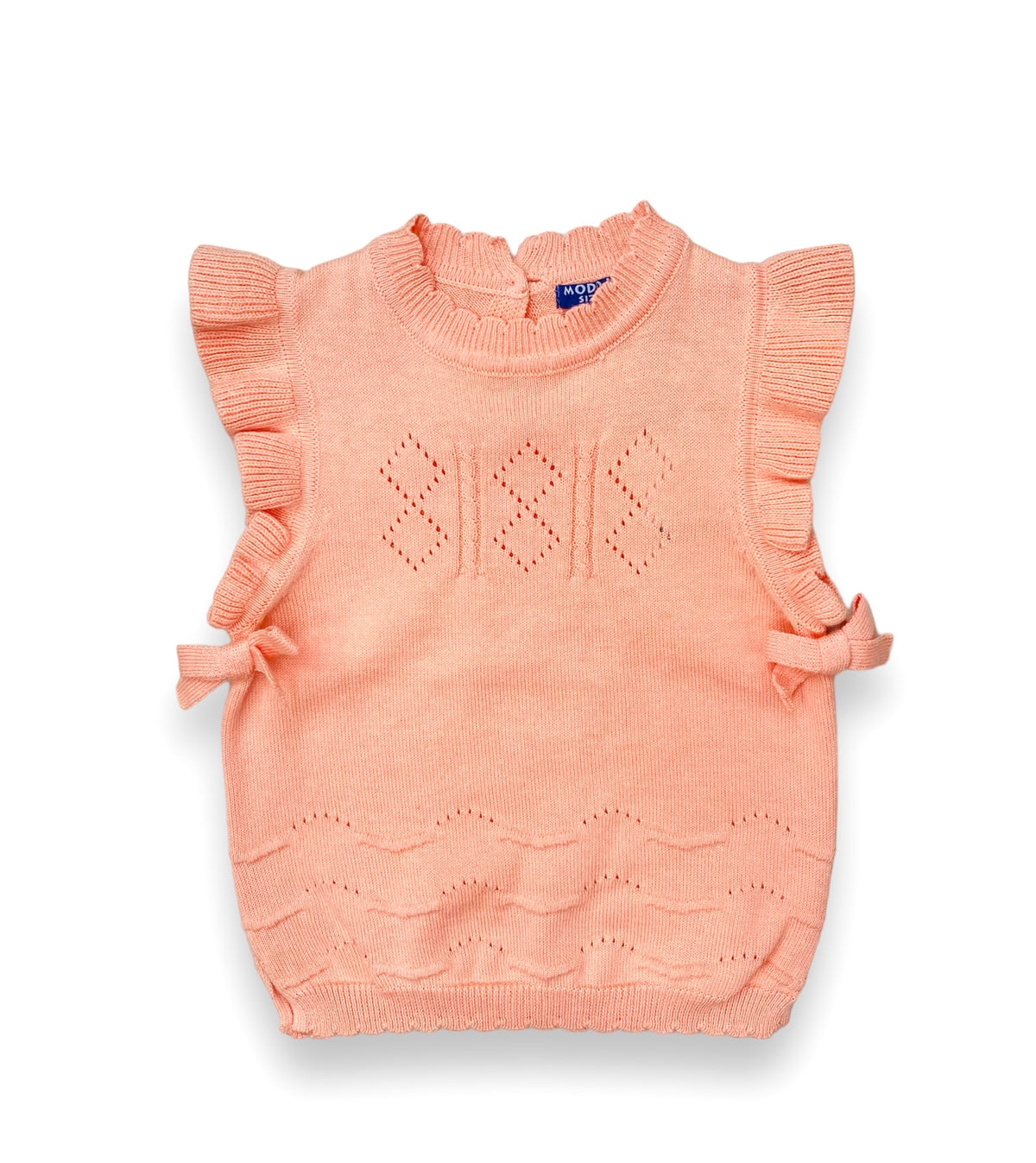 Sleeveless Sweater with Bow