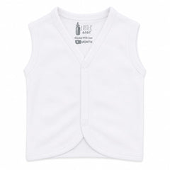 3PK White Baby Cotton Vest