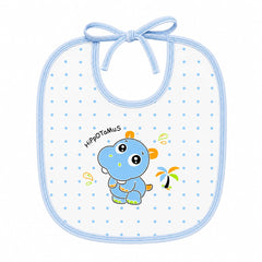 Blue Hippopotamus Plastic Bib