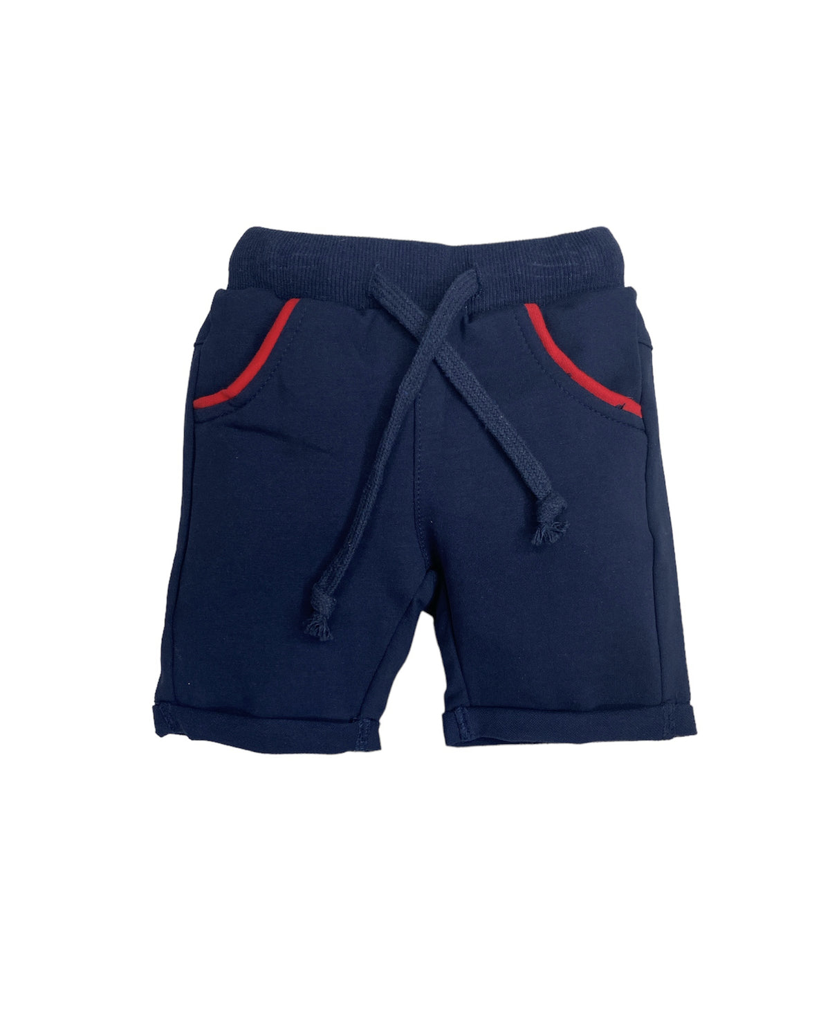 Round Lastic Shorts-Blue