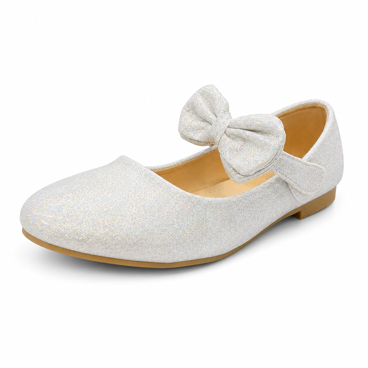 Baby Girl Silver Bow Pumps