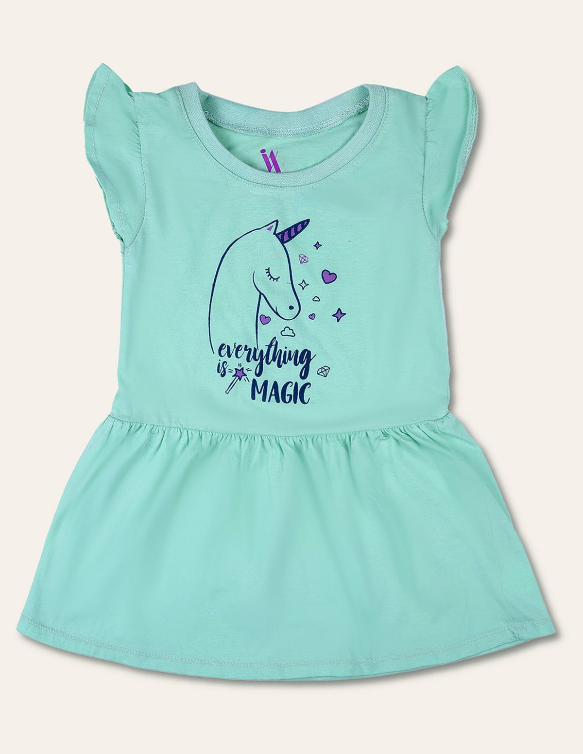 Green Unicorn Frock- Everything is Magic