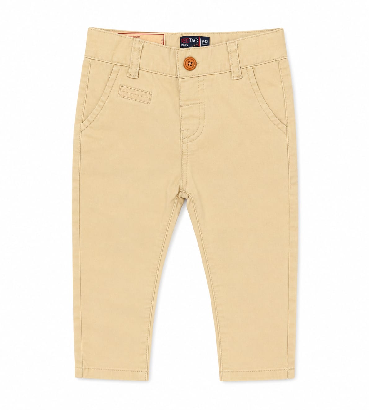 Baby Boy Beige Cotton Pant