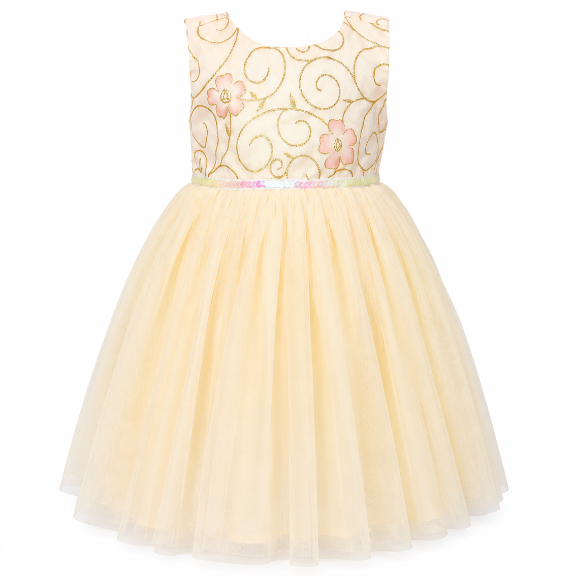 Golden Sequence Partywear Frock