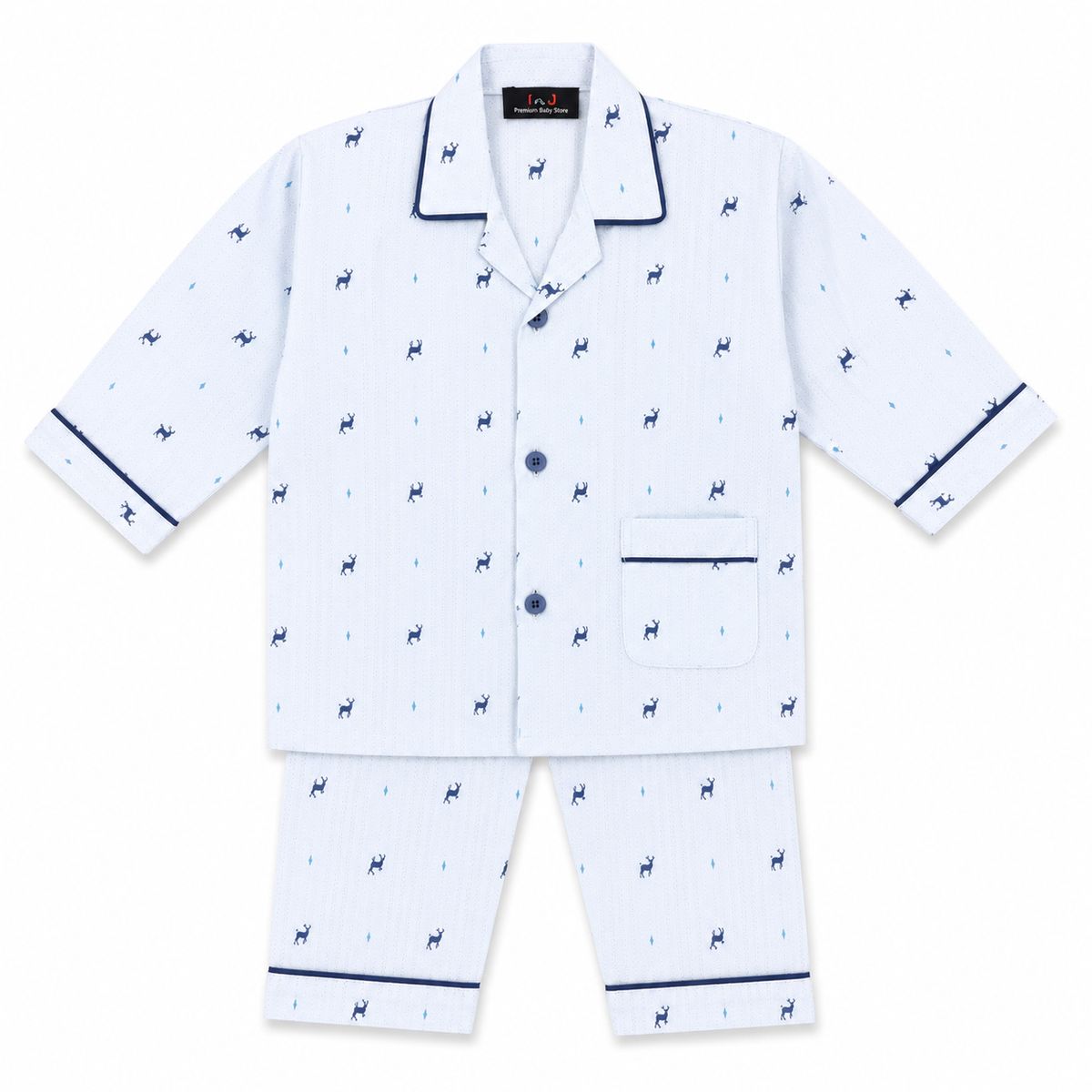 Baby Boy Full Sleeves Cotton Night Suit