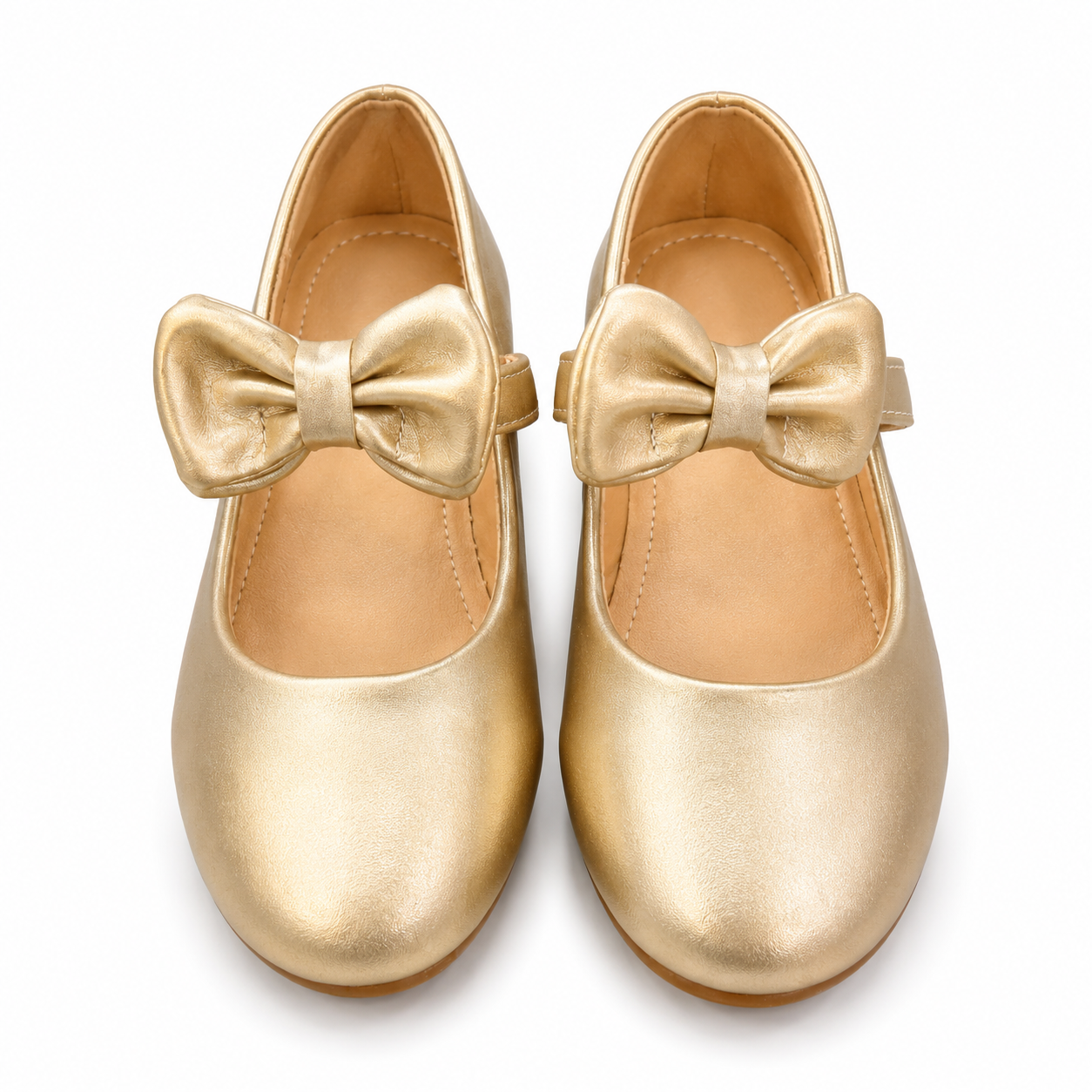 Baby Girl Golden Bow Pumps