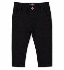 Baby Boy Black Cotton Pant