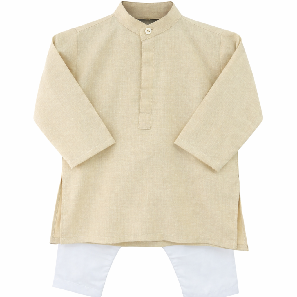 Khaki Kurta Shalwar Set