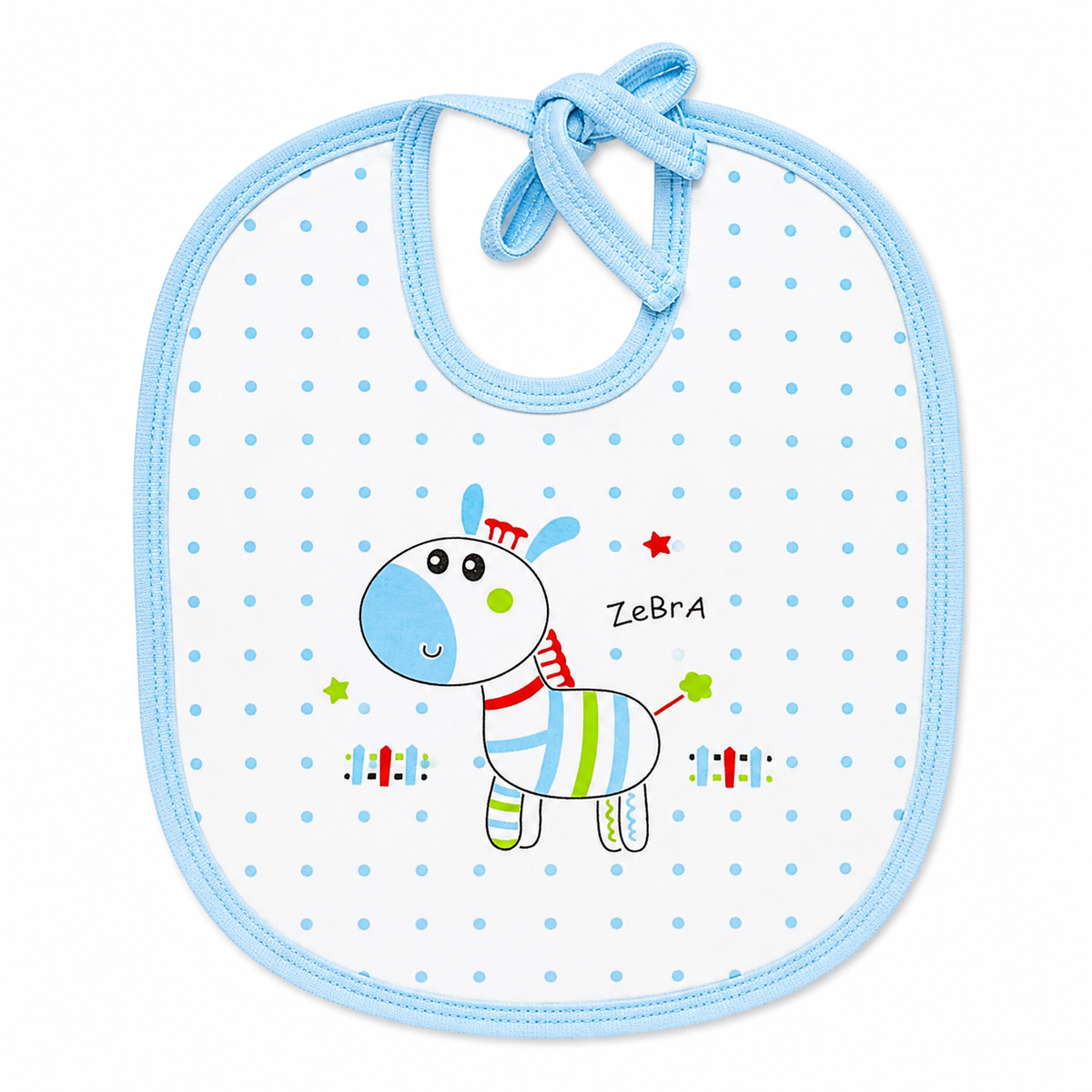 Blue Zebra Plastic Bib