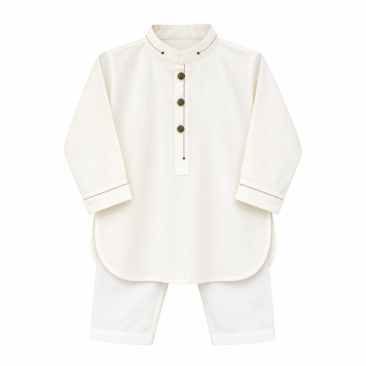 Cream Kurta Shalwar Set