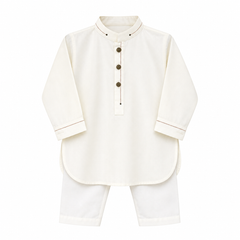 Cream Kurta Shalwar Set