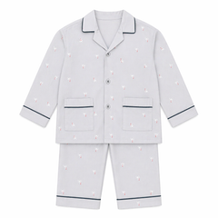 Grey Cotton Night Suit