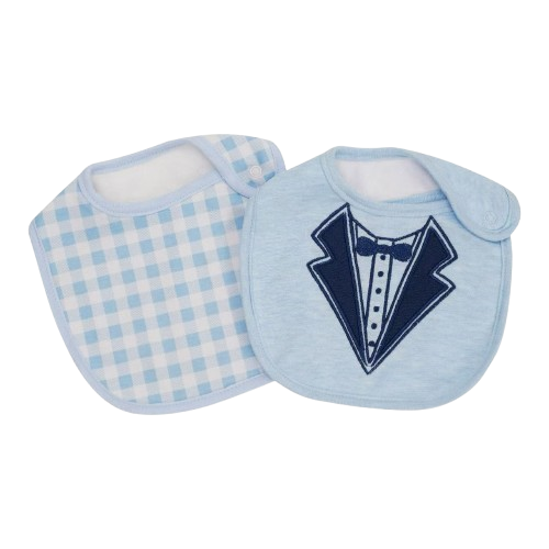 2PK Blue Bib Set