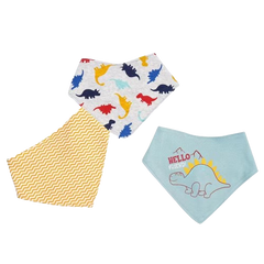 3PK Dino Bandana Bib