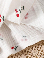 White Cotton Cherry Frock