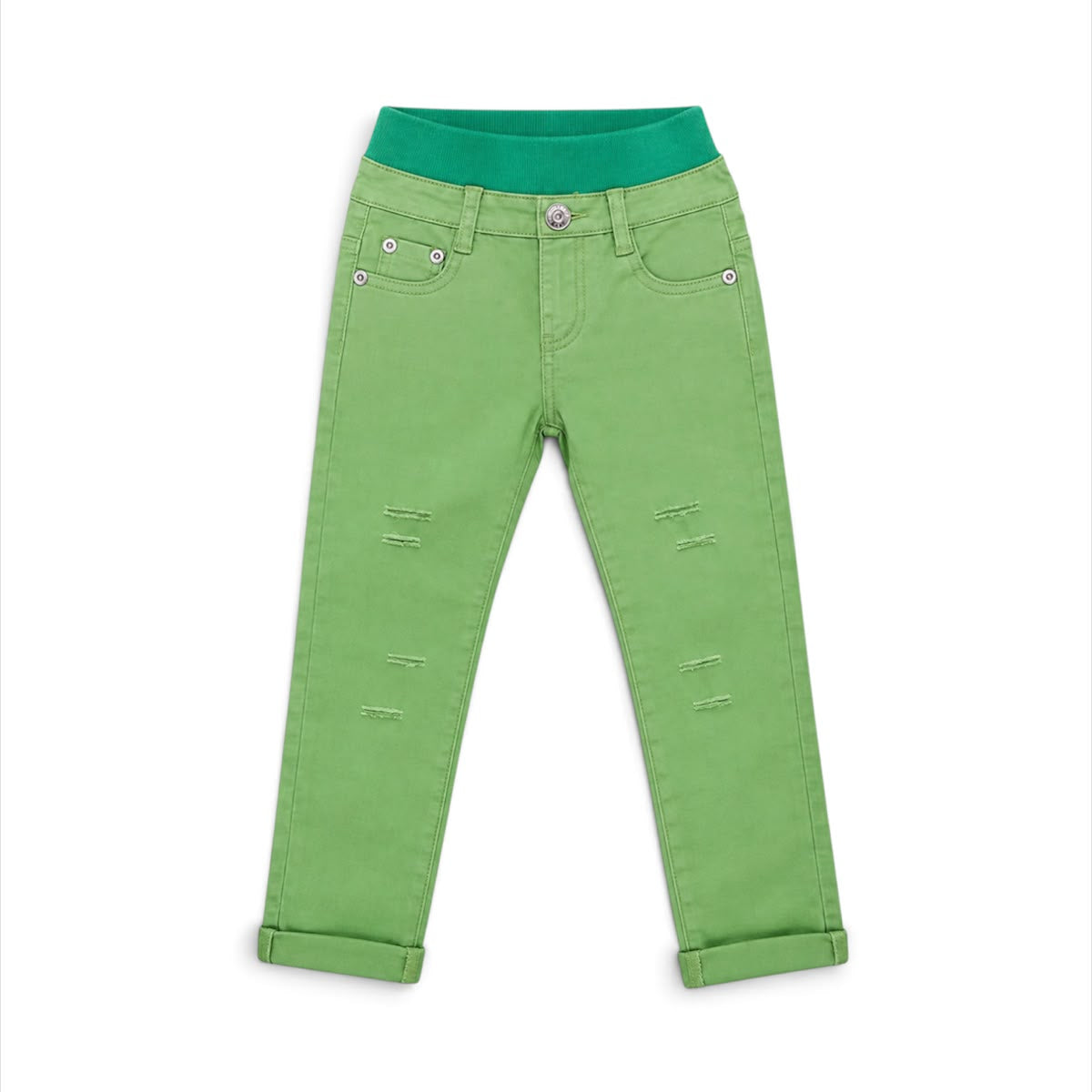 Green Cotton Jeans Pant
