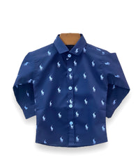 Full Sleeves Polo Shirt Navy Blue