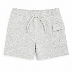 Baby Boy Round Lastic Shorts - Grey