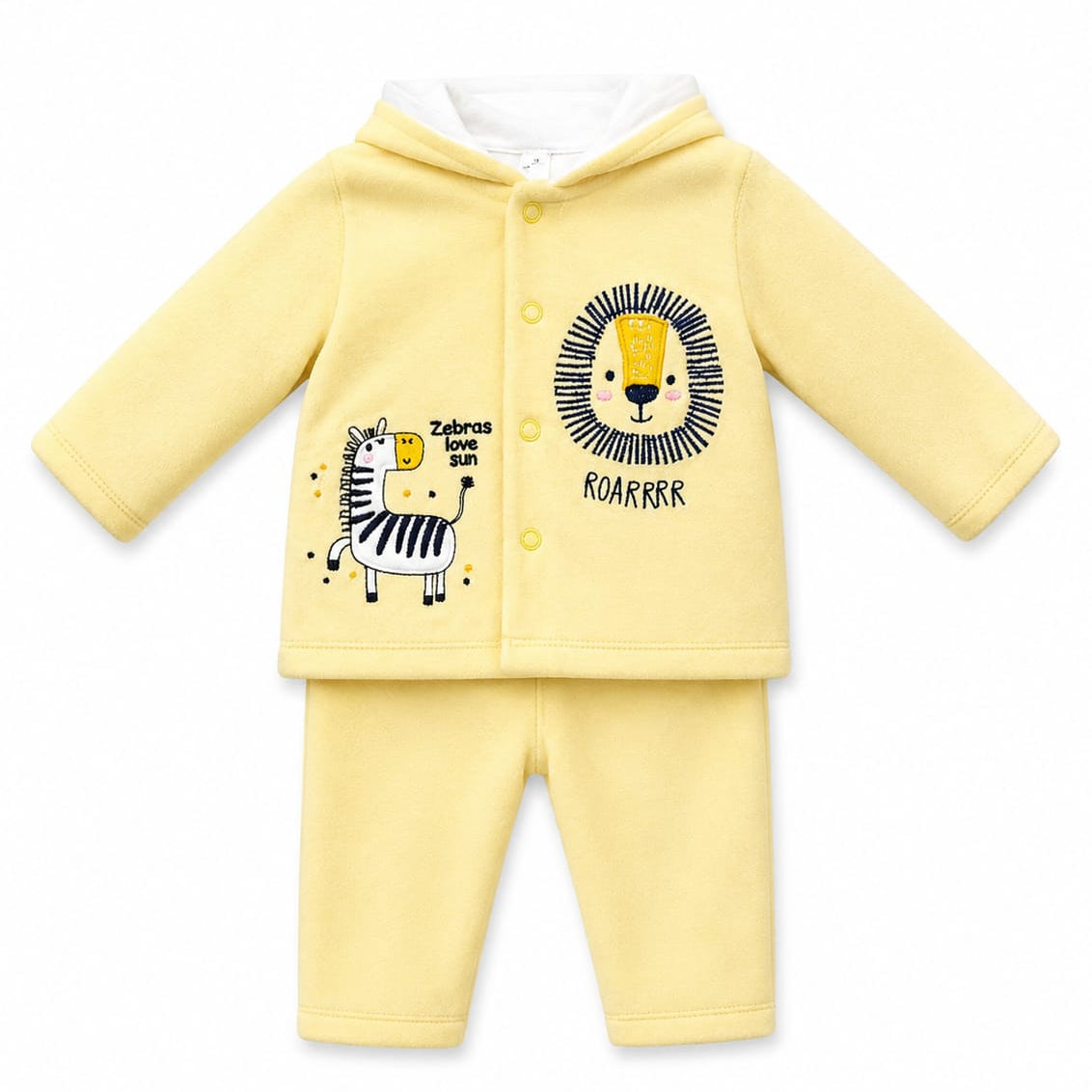 3PC Yellow Zebra Suit Set