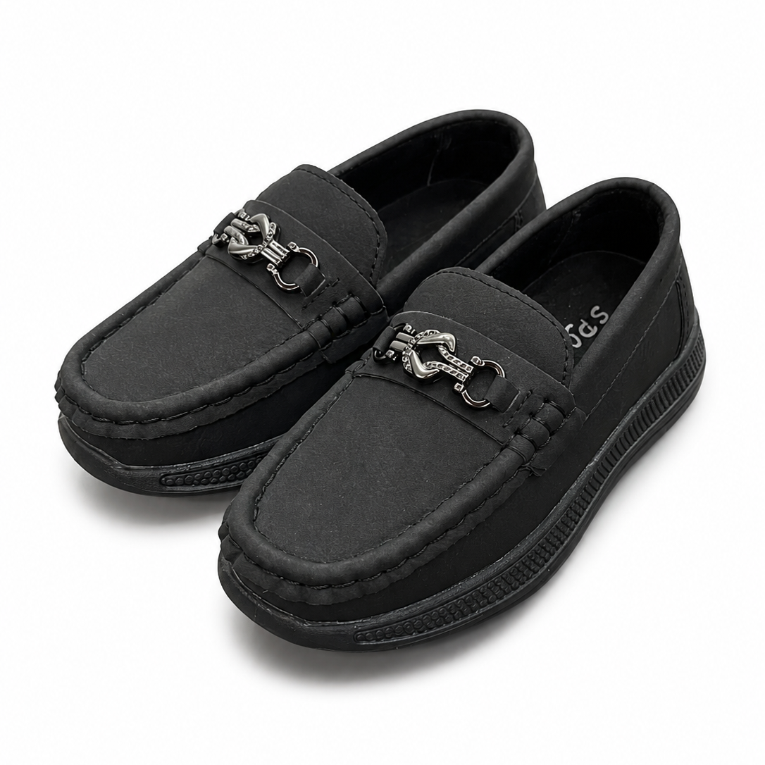 Baby Boy Black Loafers