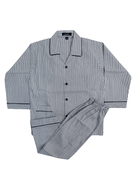 Cotton Night Suit V Neck Style / Black Check