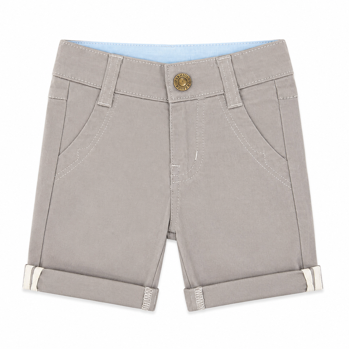 Baby Boy Adjustable Elastic Shorts - Grey